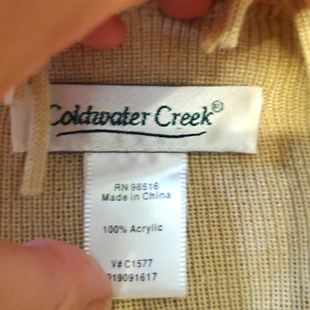 Coldwater Creek Womans Tan Soft Fringed Boho Shawl One Size - Picture 5 of 10